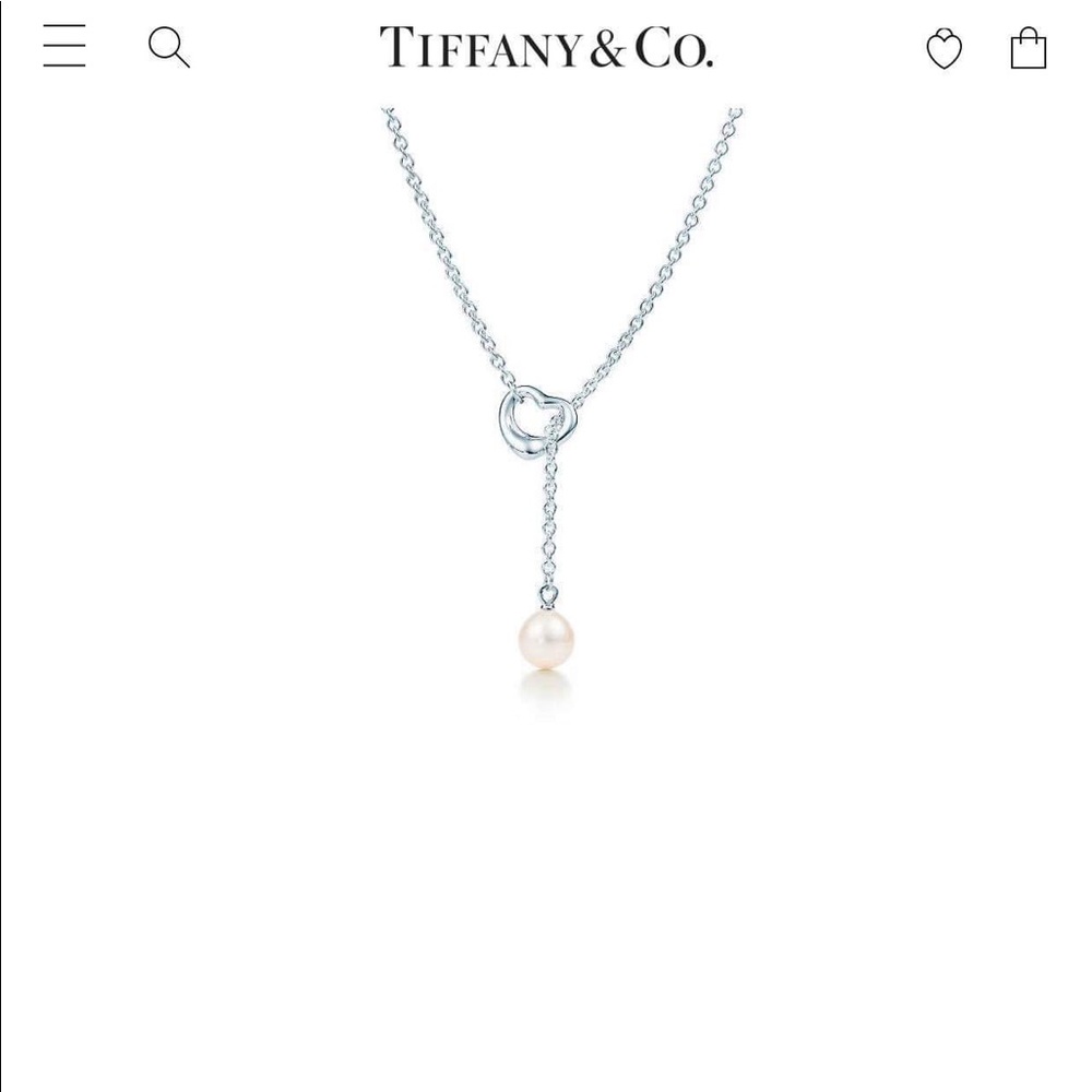 Tiffany & Co necklace open heart lariat
